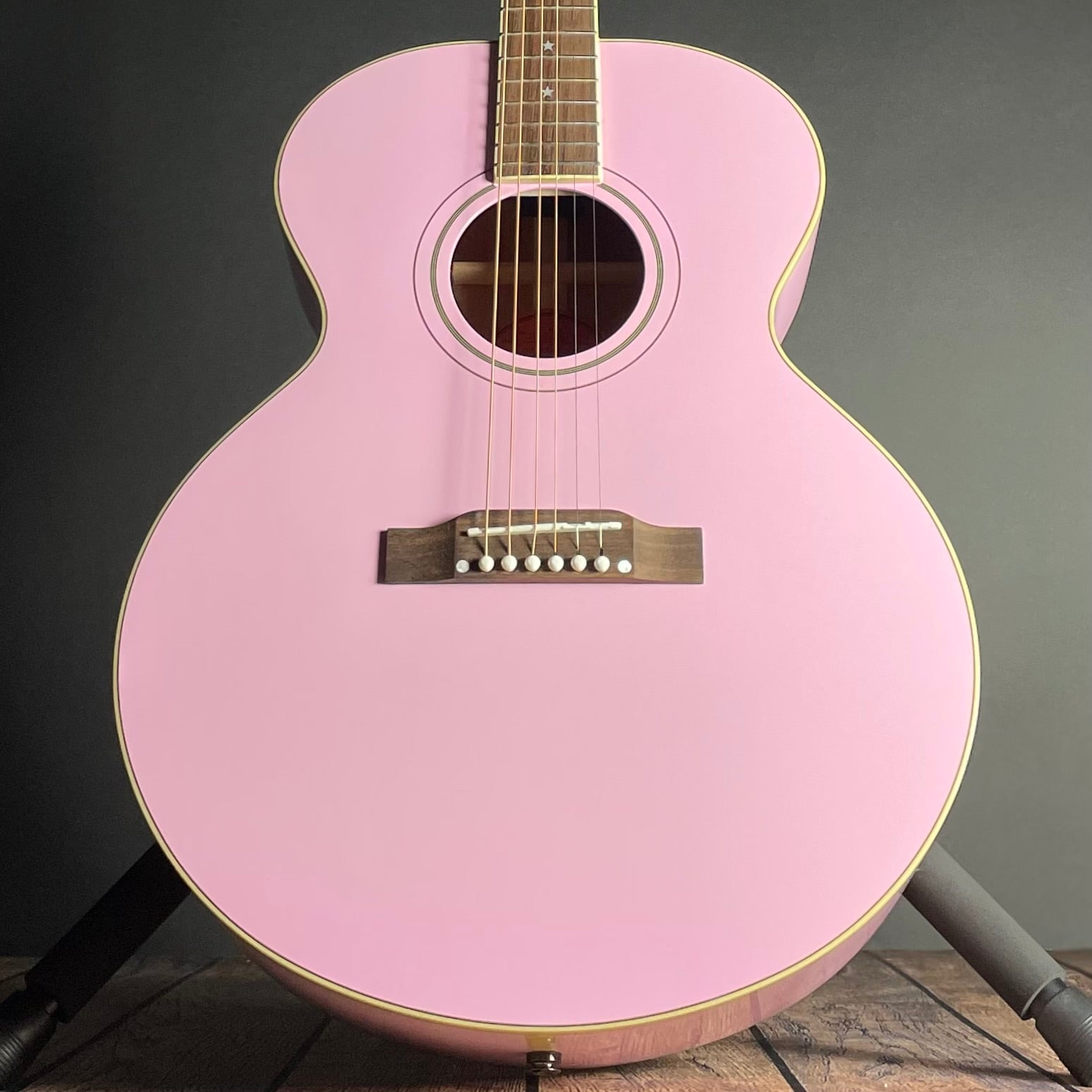 Epiphone J-180 LS w/HSC- Pink (23121500005) - Metronome Music Inc.