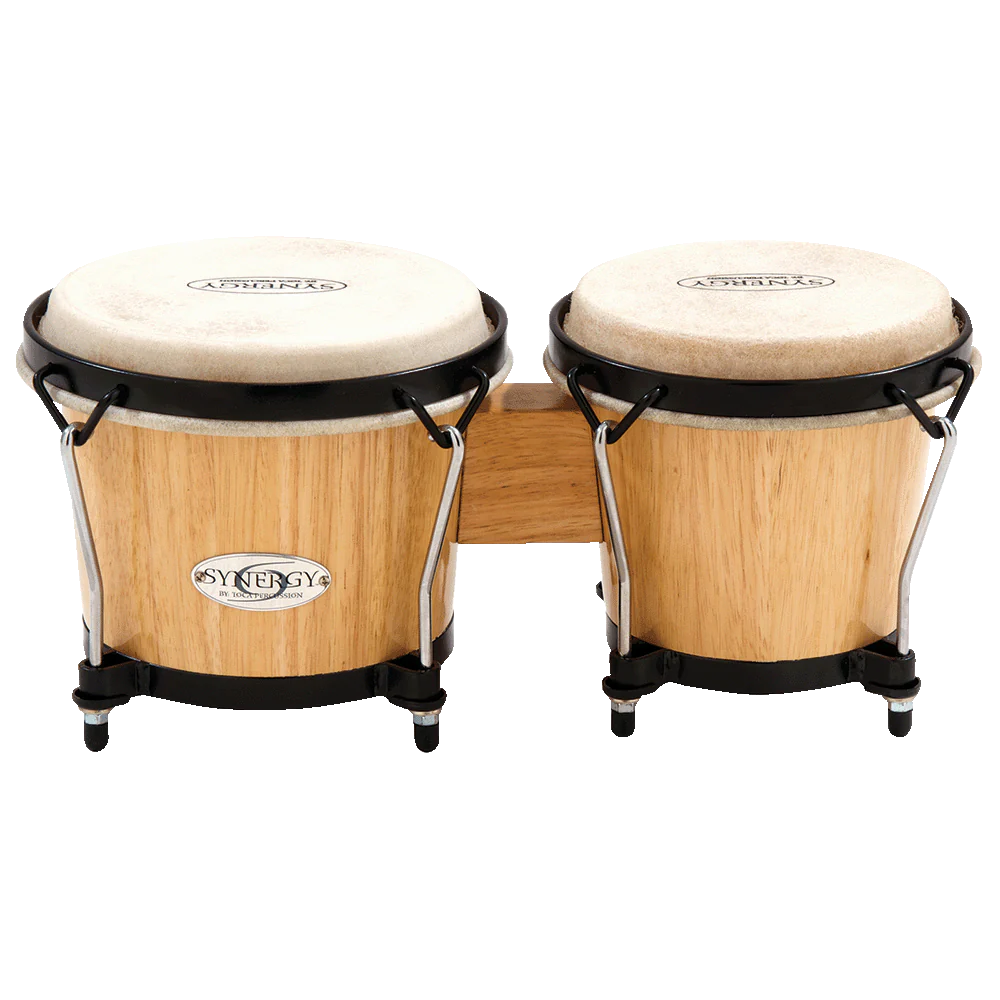 Toca Synergy Wood Bongos - Natural - Metronome Music Inc.