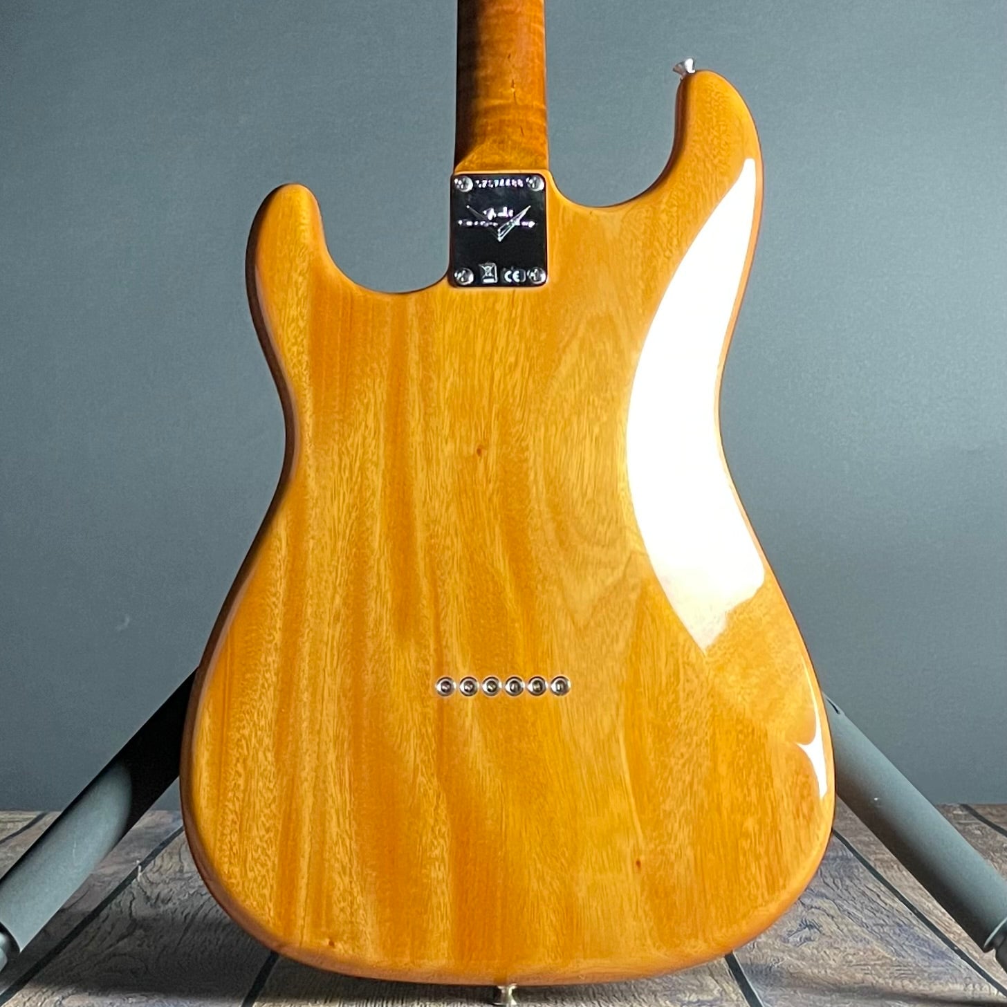 Fender Custom Shop Artisan Dual P90 Koa Strat, NOS, Rosewood Fingerboard- Aged Natural (7lbs 2oz) - Metronome Music Inc.