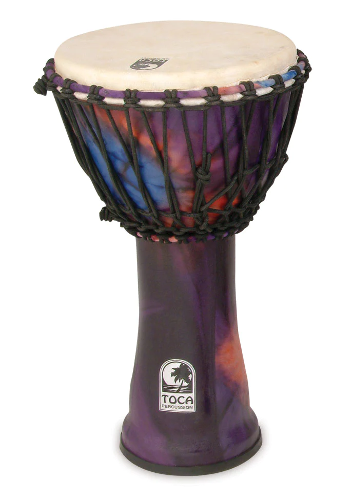 Toca Freestyle Rope Tuned 10'' Djembe, Woodstock Purple - Metronome Music Inc.