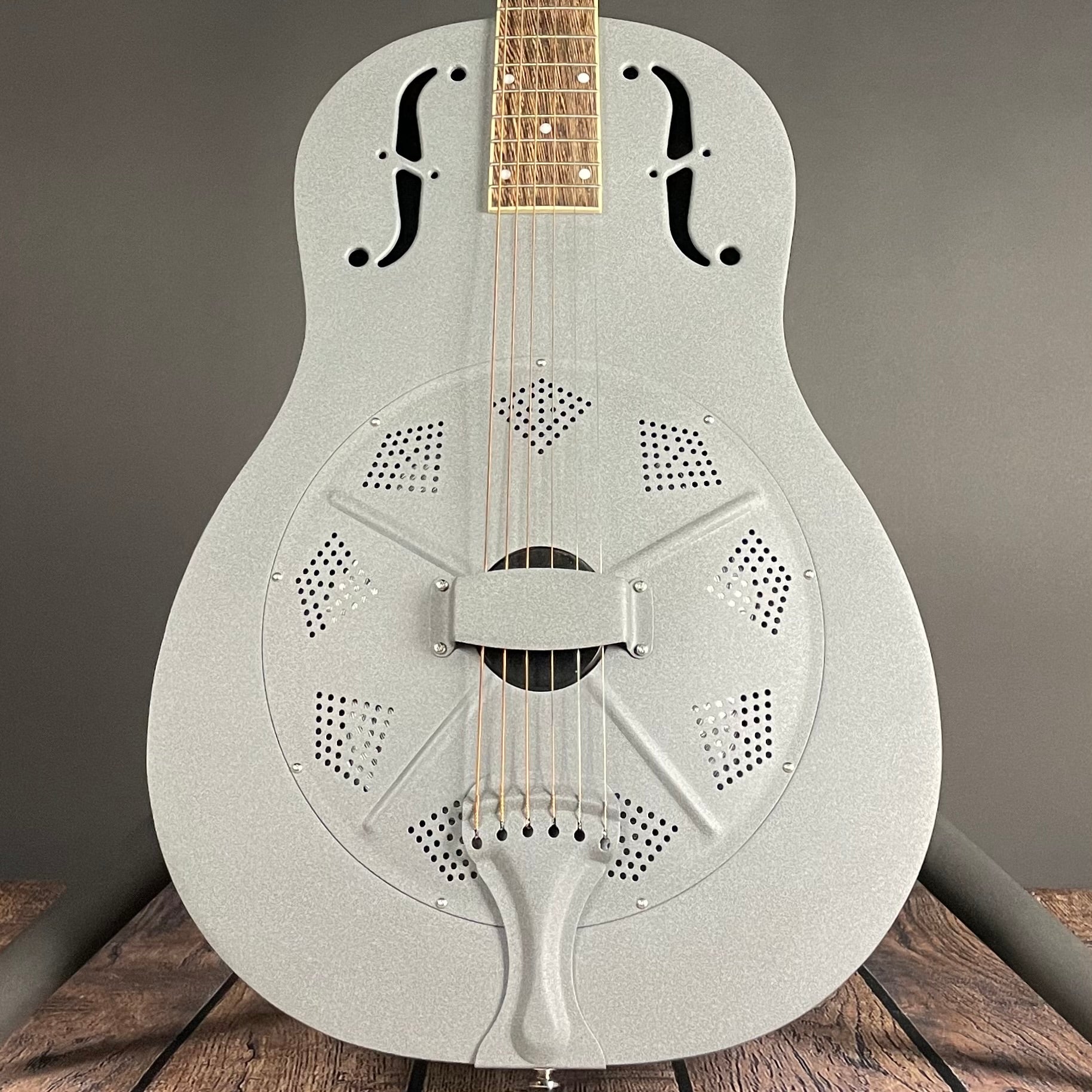 Gold Tone GRS: Paul Beard Metal Body Resonator Guitar- Gray - Metronome Music Inc.