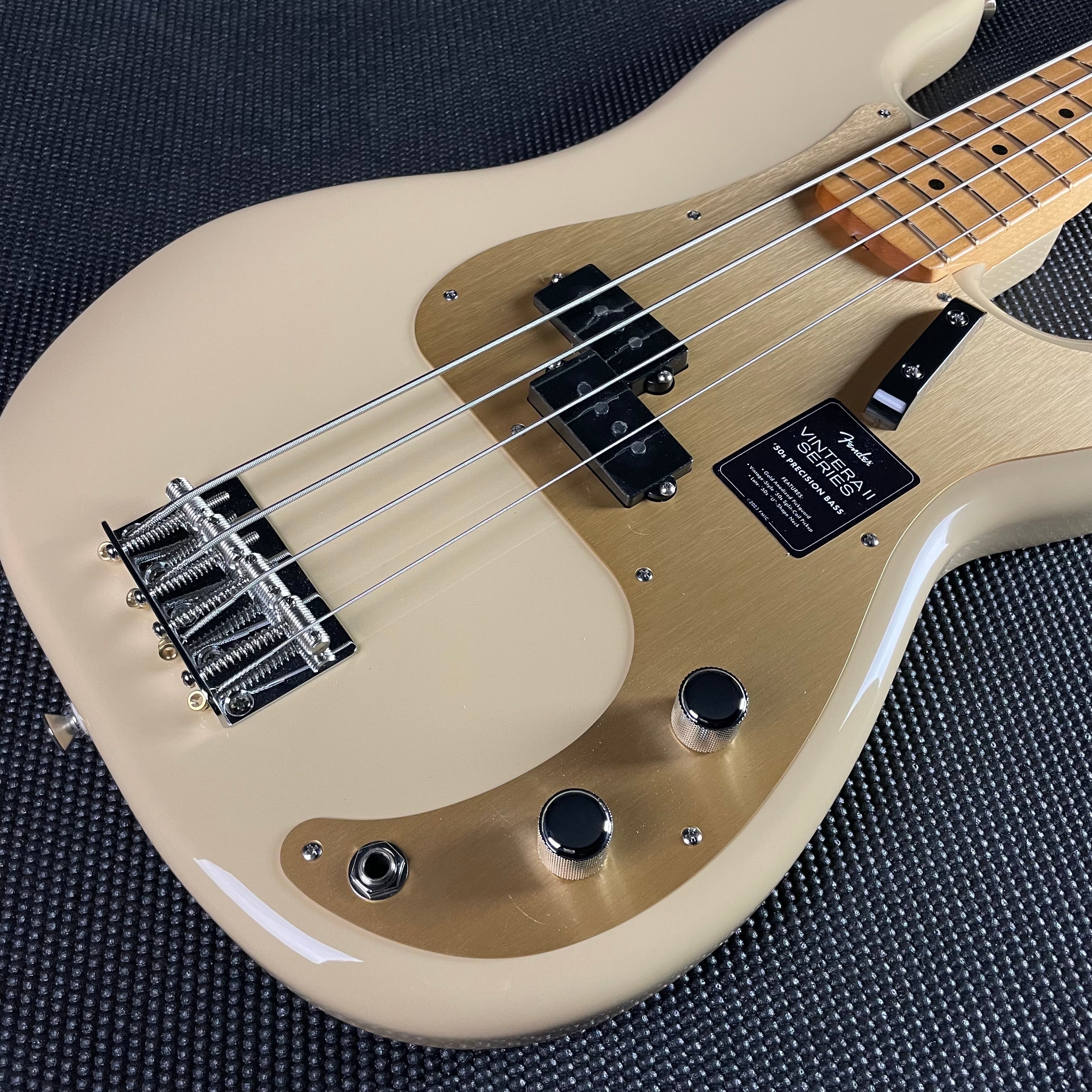 Fender Vintera II '50s Precision Bass, Maple Fingerboard- Desert Sand (MX23117308) - Metronome Music Inc.