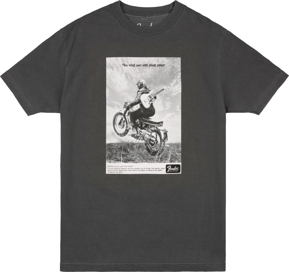 Fender Vintage Ad Biker Tee, Graphite, L