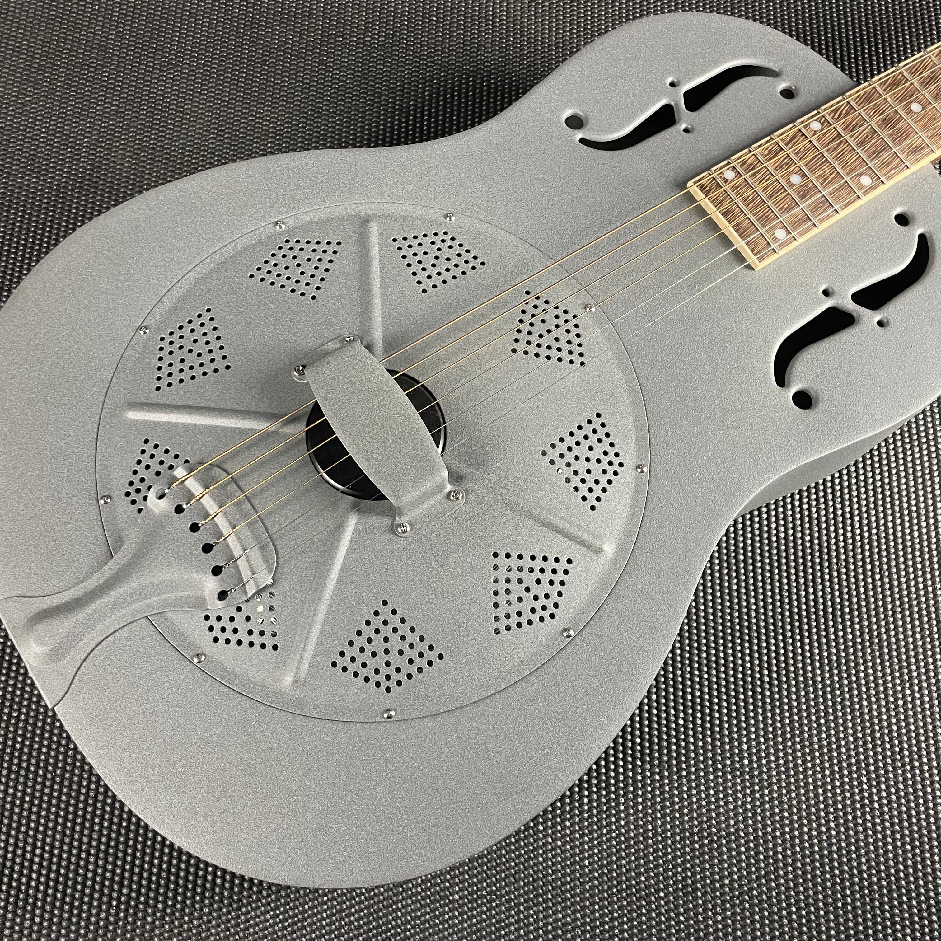 Gold Tone GRS: Paul Beard Metal Body Resonator Guitar- Gray - Metronome Music Inc.