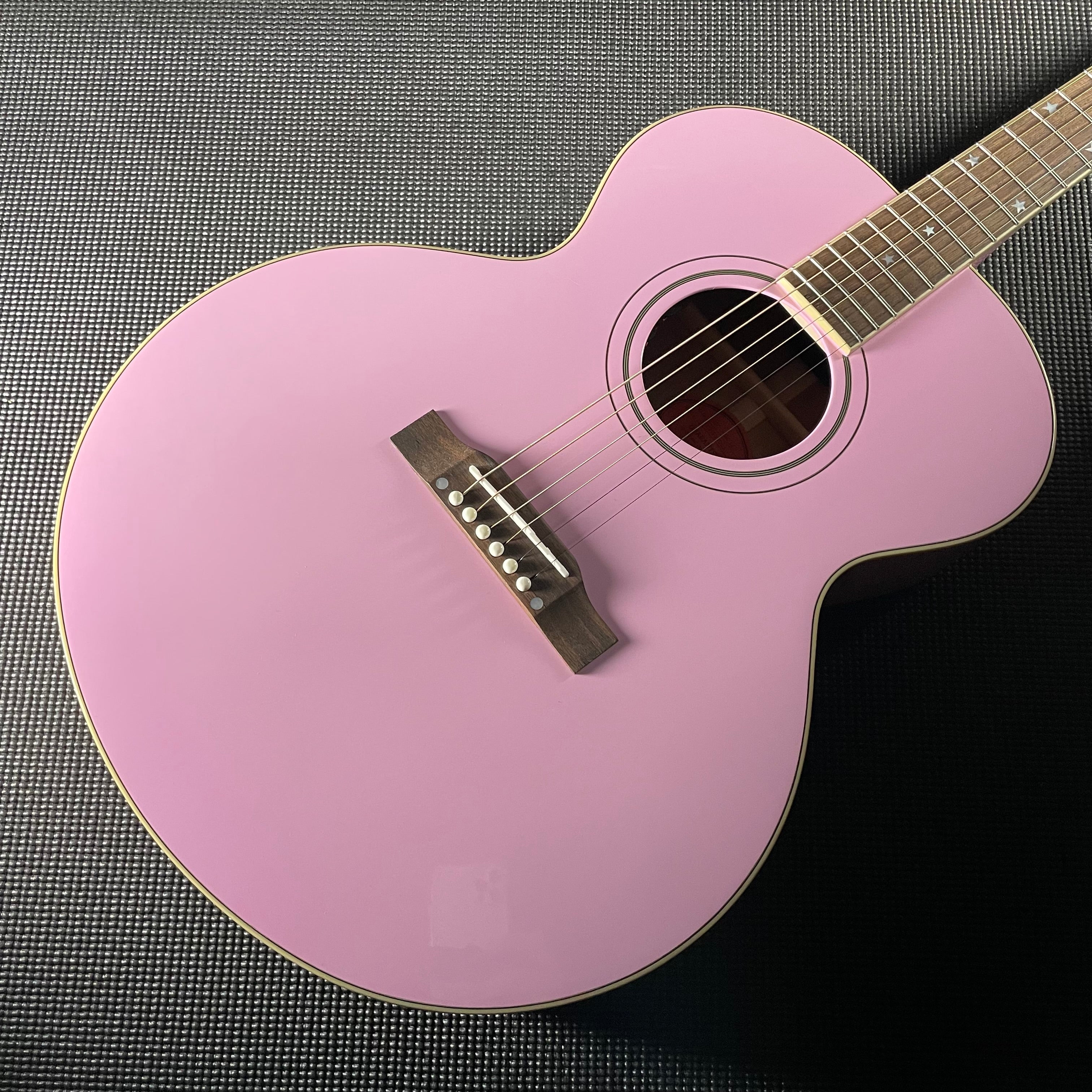 Epiphone J-180 LS w/HSC- Pink (23121500005) - Metronome Music Inc.