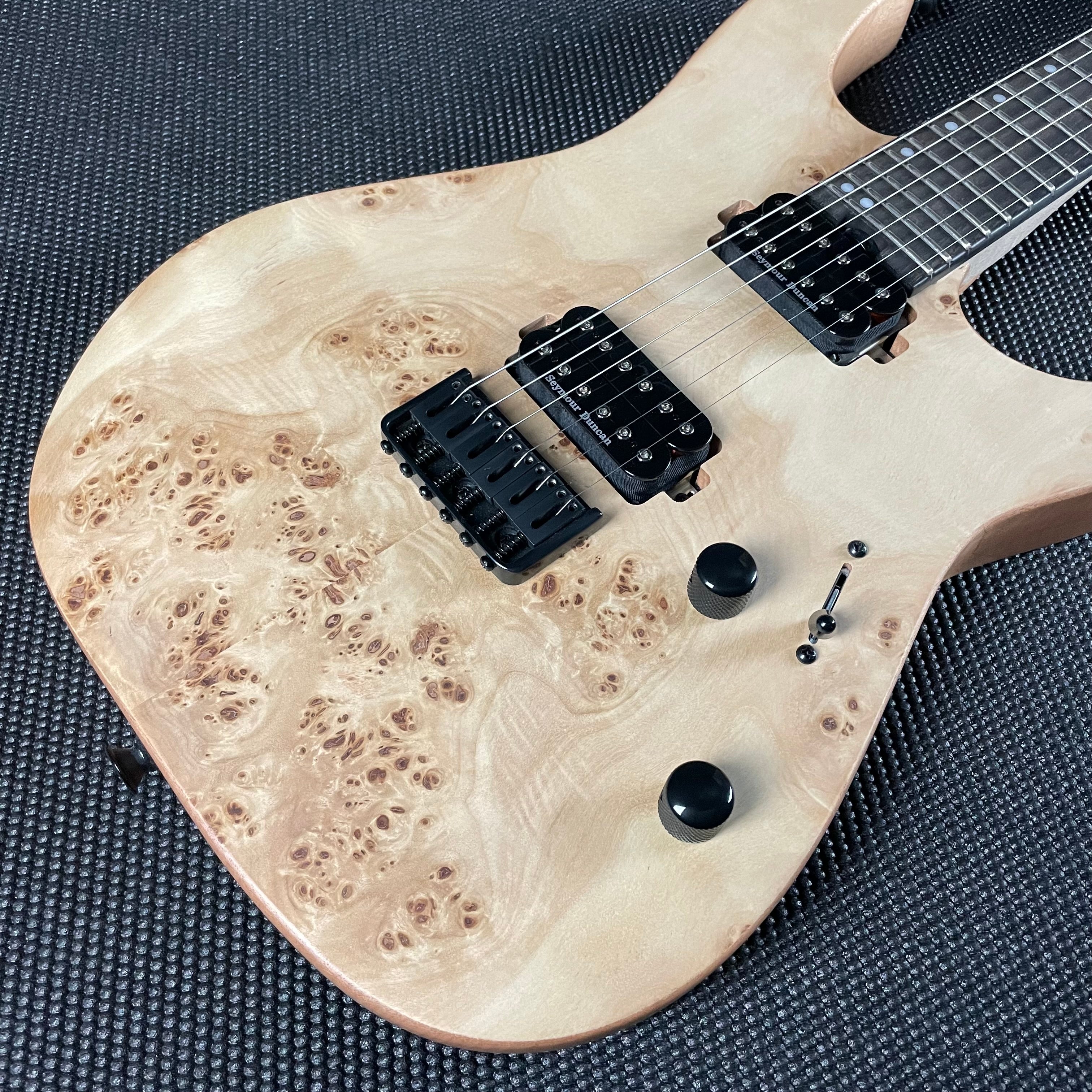 Charvel Pro-Mod DK24 HH HT E Mahogany with Poplar Burl, Ebony- Desert Sand - Metronome Music Inc.