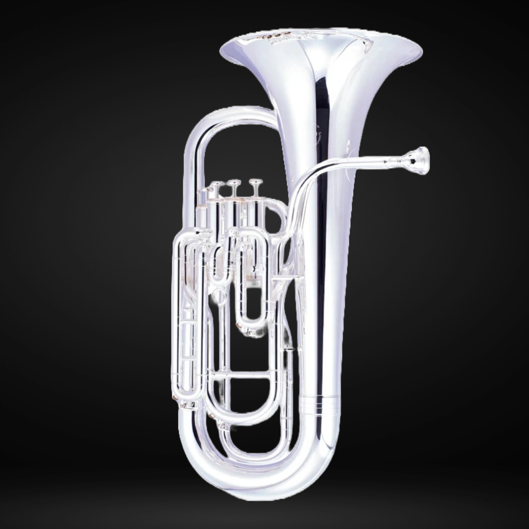 John Packer JP174ILS In-Line 4-Valve Euphonium w/Case, Silver Plated - Metronome Music Inc.