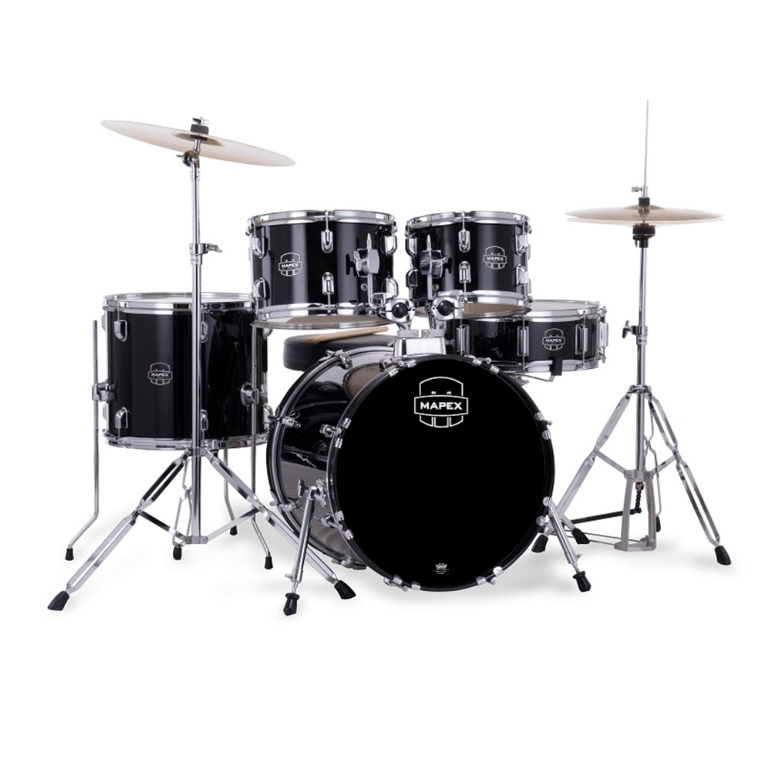 Mapex Comet 5-Piece Complete Drum Set- Dark Black - Metronome Music Inc.