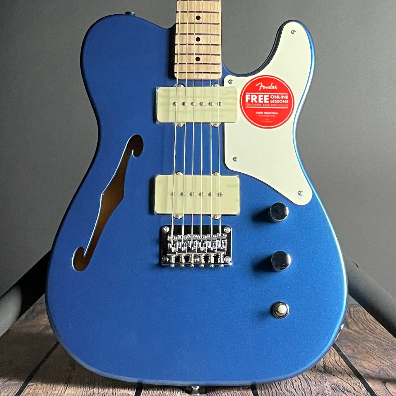 Squier Paranormal Cabronita Telecaster, Thinline, Maple Fingerboard- Lake Placid Blue - Metronome Music Inc.