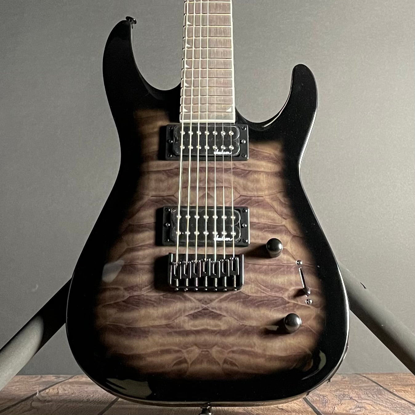 Jackson JS Series Dinky Arch Top, JS22Q-7, DKA, HT- Transparent Black Burst - Metronome Music Inc.