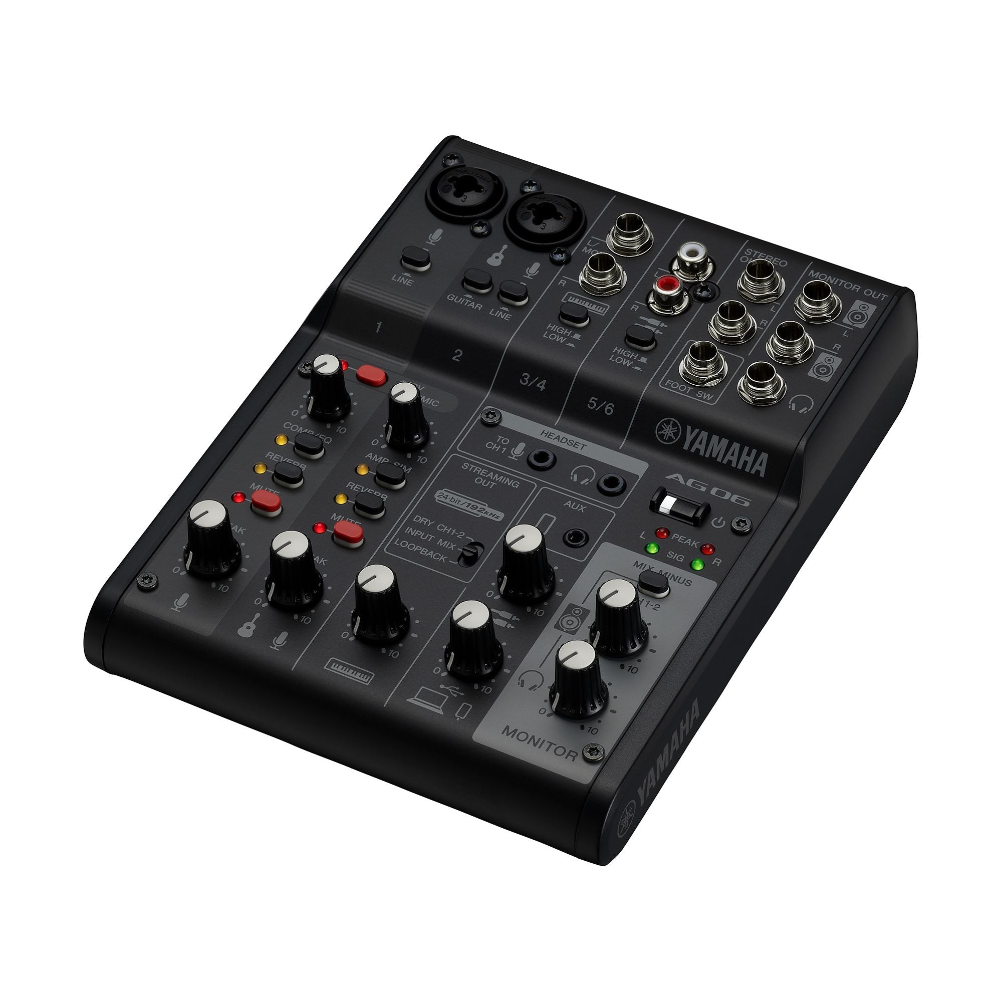 Yamaha AG06MK2 6-Channel Live Streaming Loopback Audio USB Mixer - Metronome Music Inc.