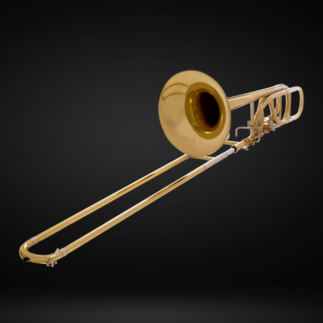 John Packer JP232 Bb/F Bass Trombone w/Case, Gold Lacquer (Special Order) - Metronome Music Inc.