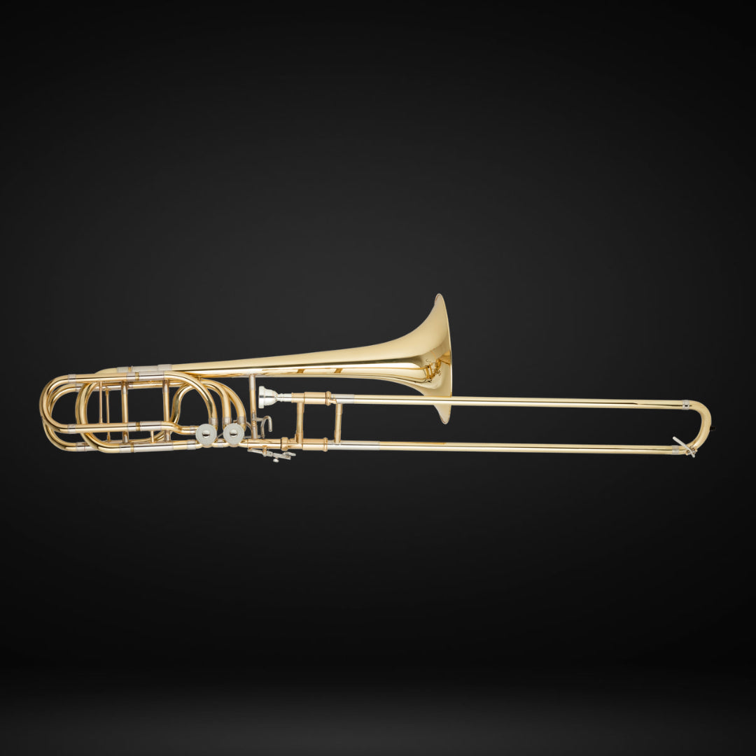 John Packer JP232 Bb/F Bass Trombone w/Case, Gold Lacquer (Special Order) - Metronome Music Inc.