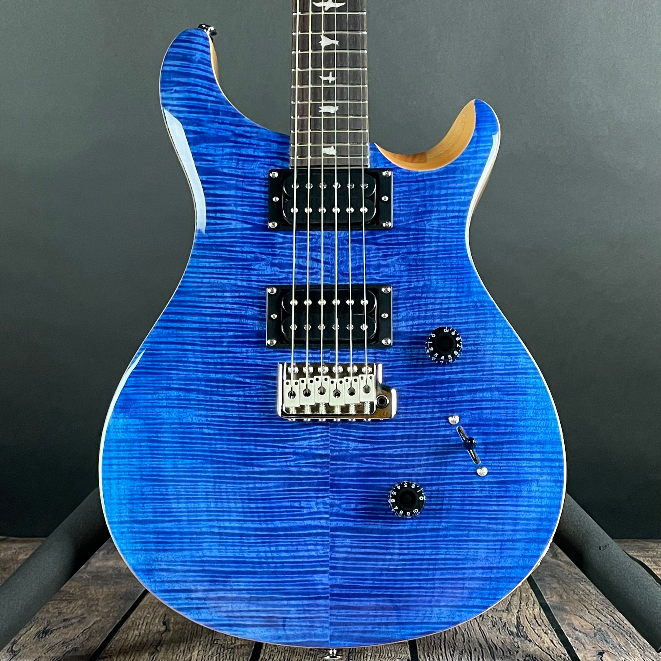 Paul Reed Smith, PRS SE Custom 24- Faded Blue (CTIE101074) - Metronome Music Inc.