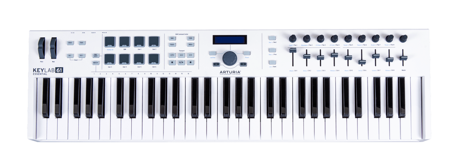 Arturia KeyLab Essential 61, Universal Midi Controller - Metronome Music Inc.