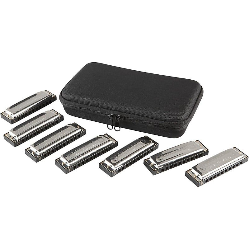 Hohner Bluesband Seven Piece Harmonica Set (A, Bb, C, D, E, F) - Metronome Music Inc.